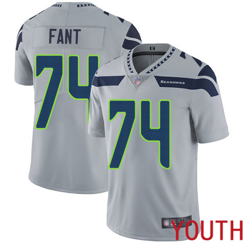 Seattle Seahawks Limited Grey Youth George Fant Alternate Jersey NFL Football 74 Vapor Untouchable